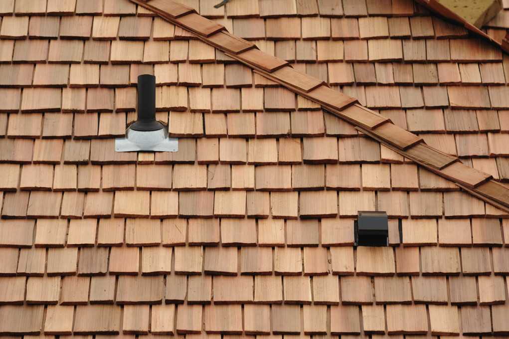 cedar roof Vent and ridge detail